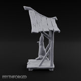 Carcass Hangs, Customers Gather Orc Butcher Market Terrain B