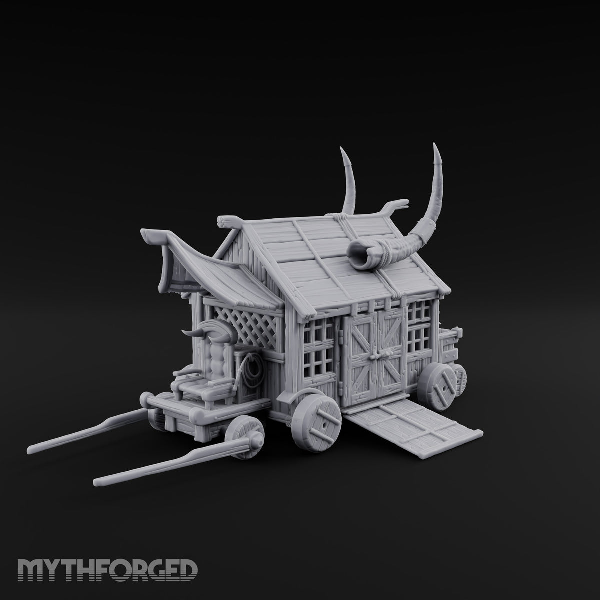 Carcass Hangs, Customers Gather Orc Butcher Market Terrain C