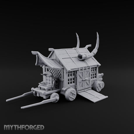 Carcass Hangs, Customers Gather Orc Butcher Market Terrain C