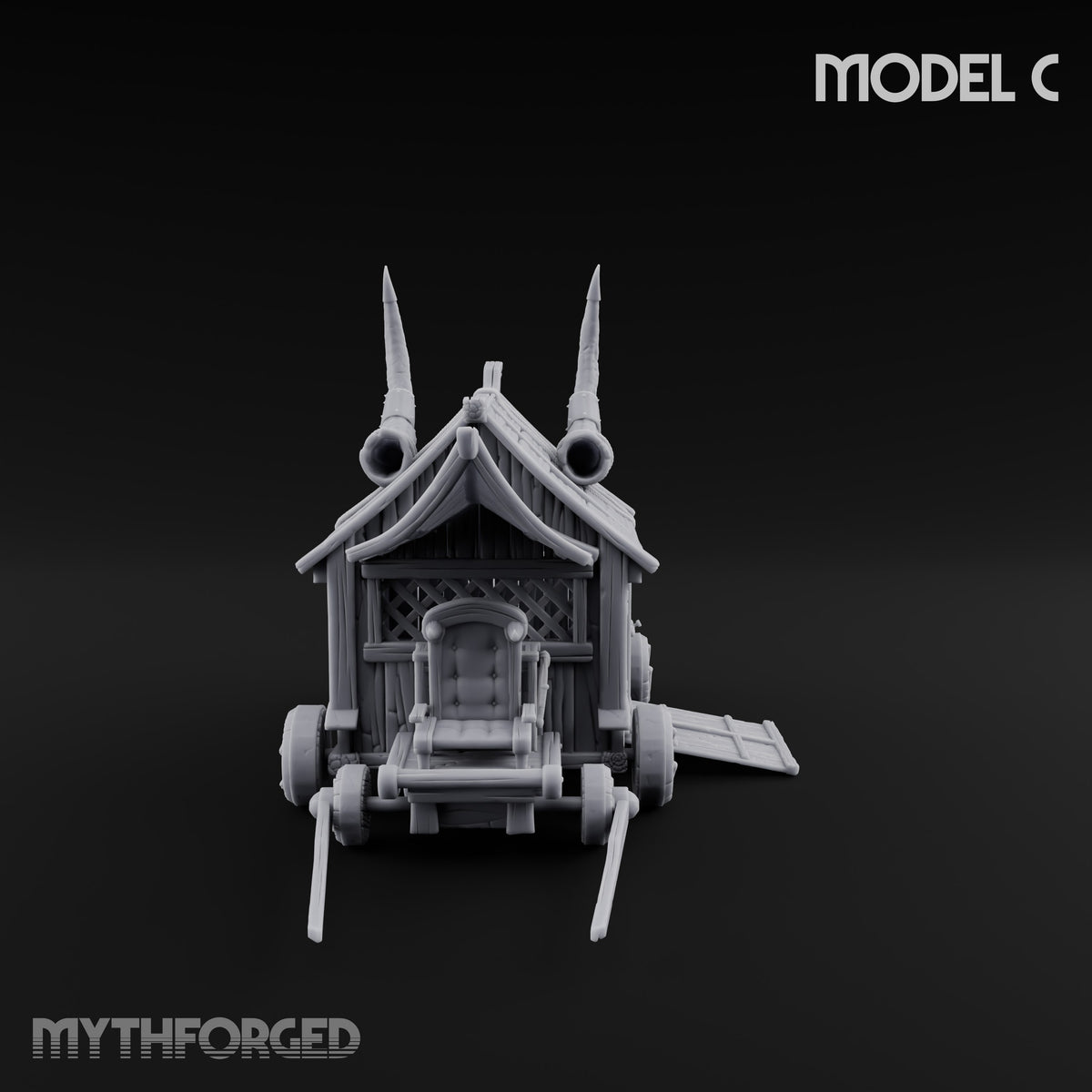 Carcass Hangs, Customers Gather Orc Butcher Market Terrain Set — C