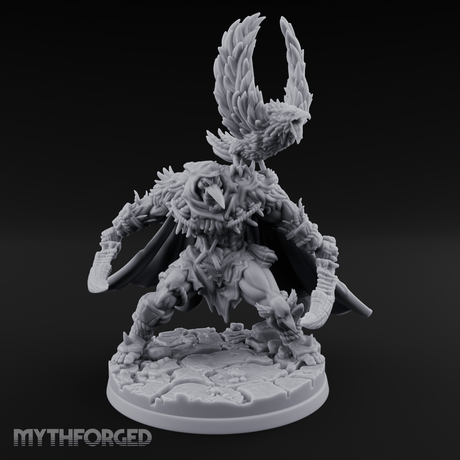 Raven Friend Hobgoblin Rogue Miniature for Dungeons and Dragons, Pathfinder or other TTRPGs