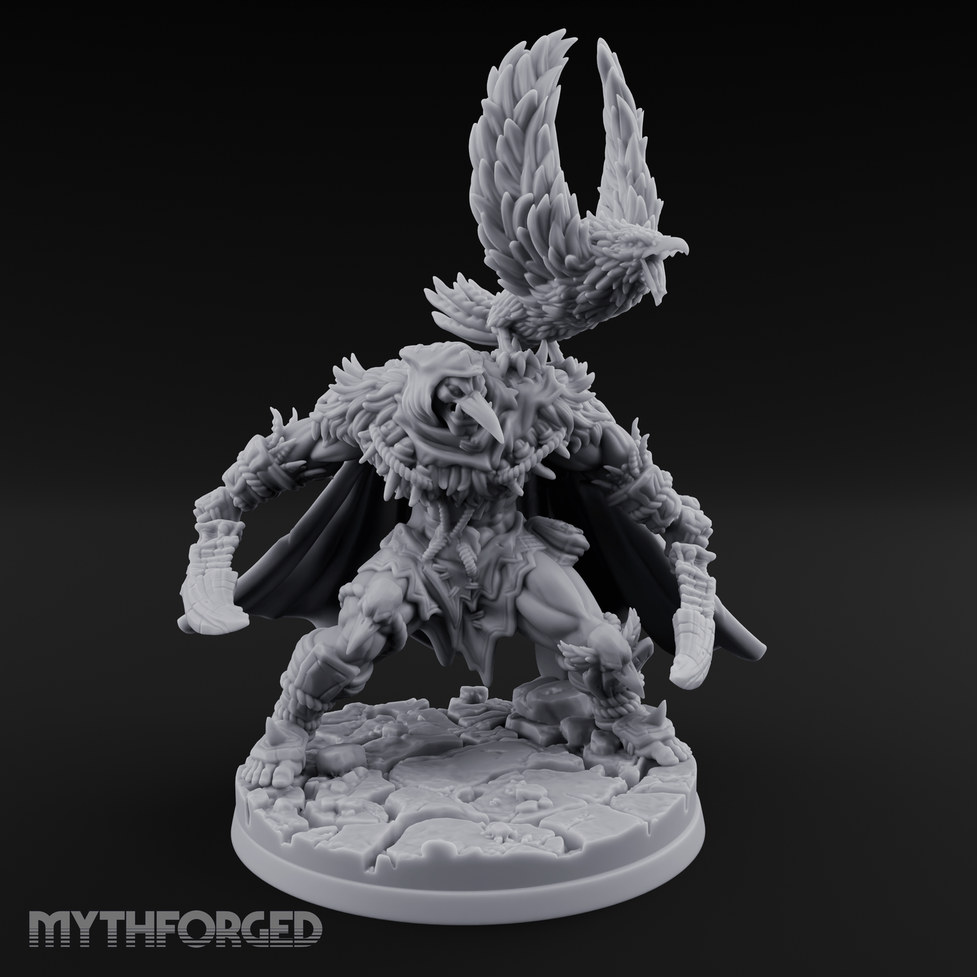 Raven Friend Hobgoblin Rogue Miniature for Dungeons and Dragons, Pathfinder or other TTRPGs