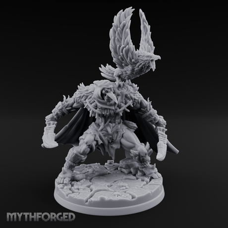 Raven Friend Hobgoblin Rogue Miniature for Dungeons and Dragons, Pathfinder or other TTRPGs