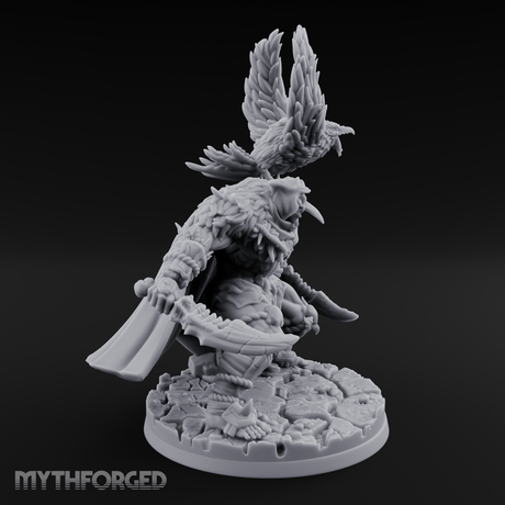 Raven Friend Hobgoblin Rogue Miniature for Dungeons and Dragons, Pathfinder or other TTRPGs