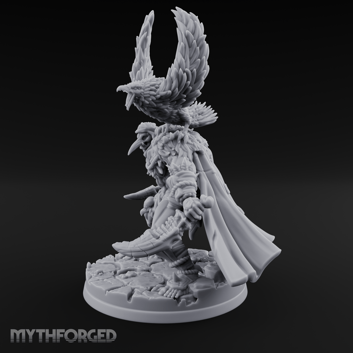 Raven Friend Hobgoblin Rogue Miniature for Dungeons and Dragons, Pathfinder or other TTRPGs