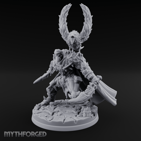 Raven Friend Hobgoblin Rogue Miniature for Dungeons and Dragons, Pathfinder or other TTRPGs