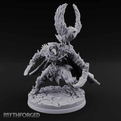 Raven Friend Hobgoblin Rogue Miniature for Dungeons and Dragons, Pathfinder or other TTRPGs