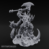 Tusks Bared Axe Raised Orc Warchief Miniature for Dungeons and Dragons, Pathfinder or other TTRPGs