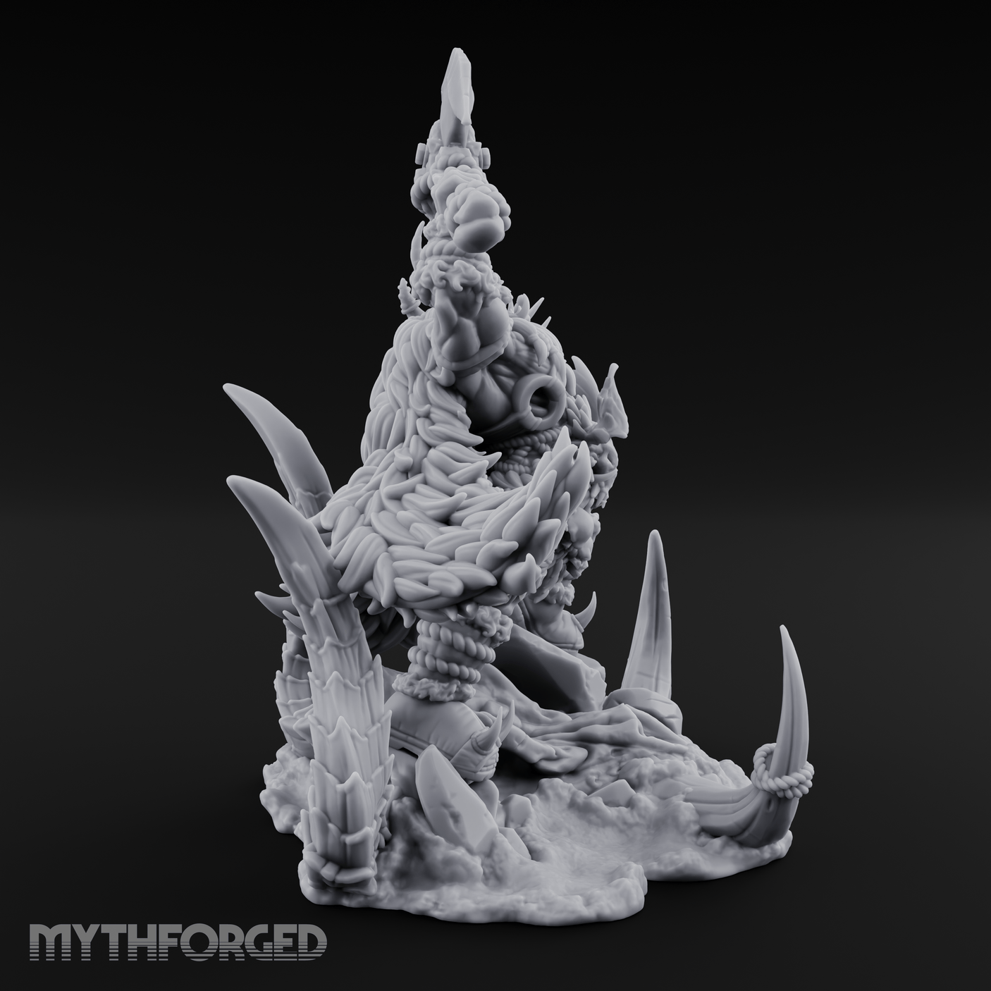 Tusks Bared Axe Raised Orc Warchief Miniature for Dungeons and Dragons, Pathfinder or other TTRPGs