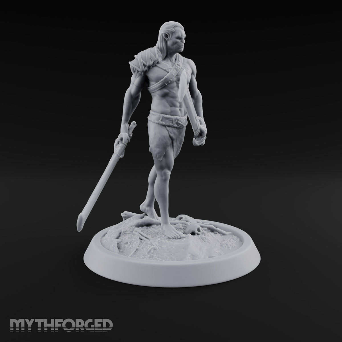 Knot Your Average Shield Orc Warrior — Dual Swords