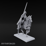 Sword Raised High Human Captain Miniature for Dungeons and Dragons, Pathfinder or other TTRPGs
