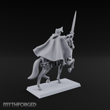 Sword Raised High Human Captain Miniature for Dungeons and Dragons, Pathfinder or other TTRPGs