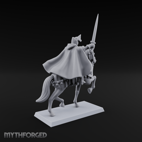 Sword Raised High Human Captain Miniature for Dungeons and Dragons, Pathfinder or other TTRPGs