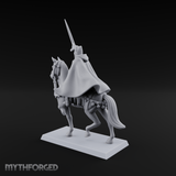 Sword Raised High Human Captain Miniature for Dungeons and Dragons, Pathfinder or other TTRPGs