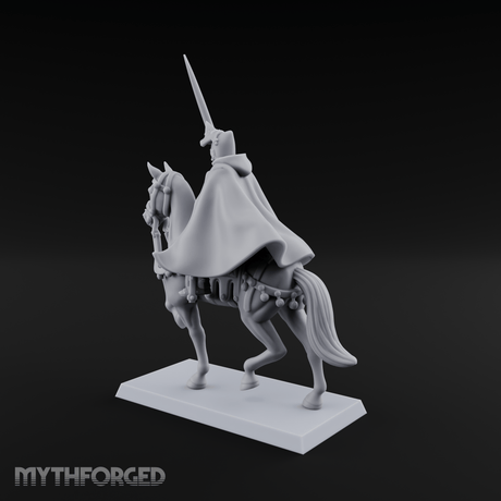 Sword Raised High Human Captain Miniature for Dungeons and Dragons, Pathfinder or other TTRPGs