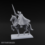 Sword Raised High Human Captain Miniature for Dungeons and Dragons, Pathfinder or other TTRPGs