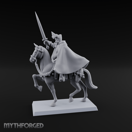 Sword Raised High Human Captain Miniature for Dungeons and Dragons, Pathfinder or other TTRPGs