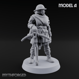 Shouldering The Load Human Crossbowwomen A Miniature for Dungeons and Dragons, Pathfinder or other TTRPGs