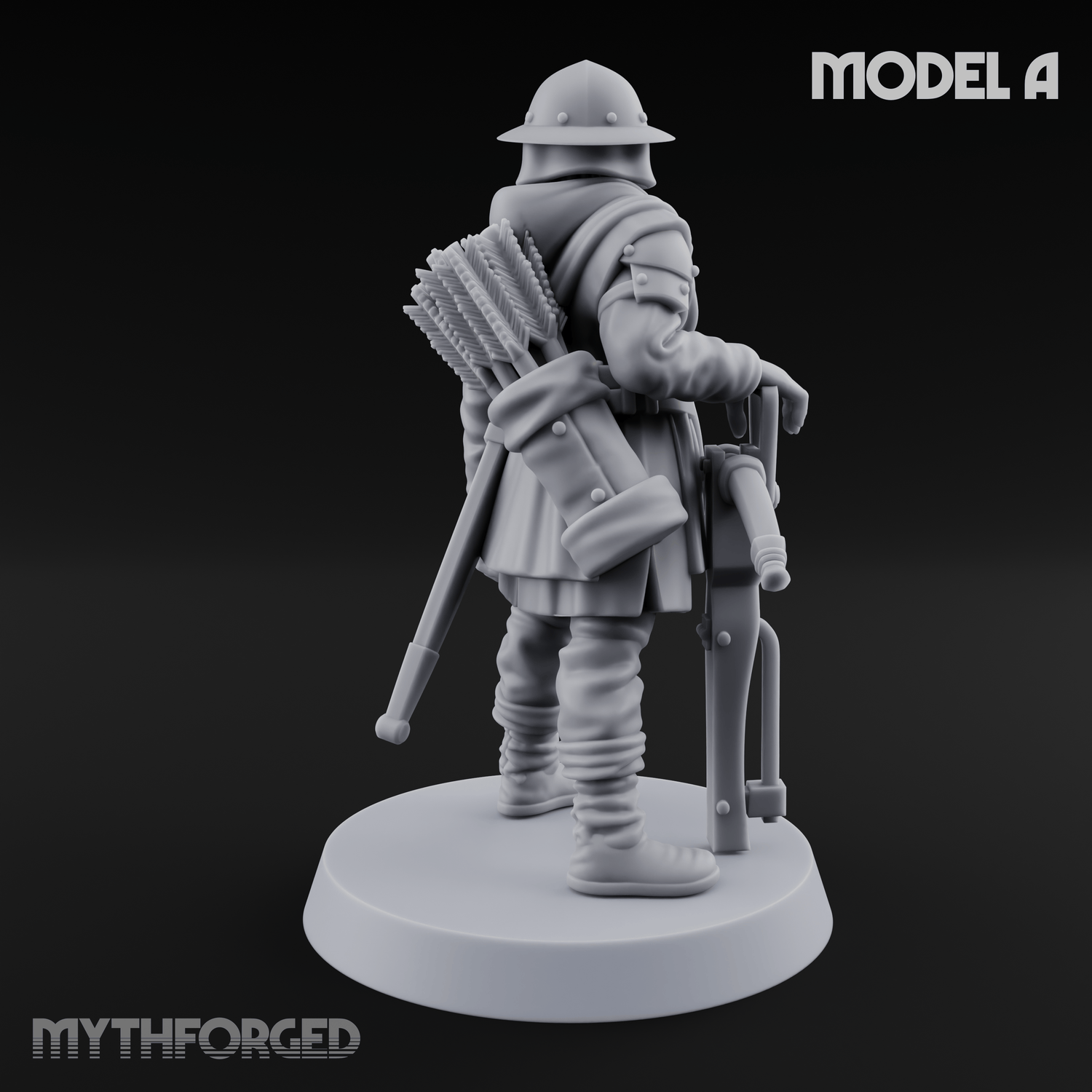 Shouldering The Load Human Crossbowwomen A Miniature for Dungeons and Dragons, Pathfinder or other TTRPGs
