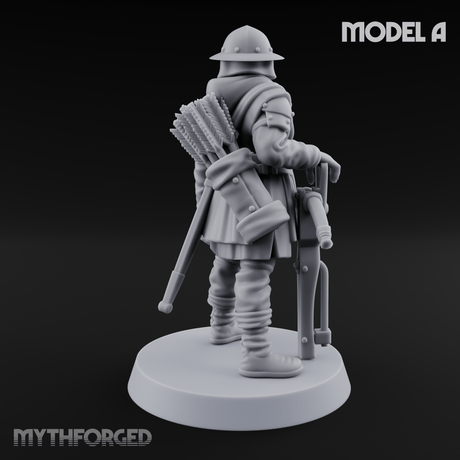 Shouldering The Load Human Crossbowwomen A Miniature for Dungeons and Dragons, Pathfinder or other TTRPGs