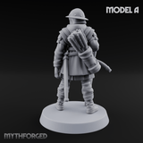 Shouldering The Load Human Crossbowwomen A Miniature for Dungeons and Dragons, Pathfinder or other TTRPGs