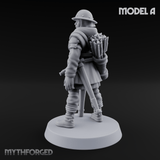 Shouldering The Load Human Crossbowwomen A Miniature for Dungeons and Dragons, Pathfinder or other TTRPGs