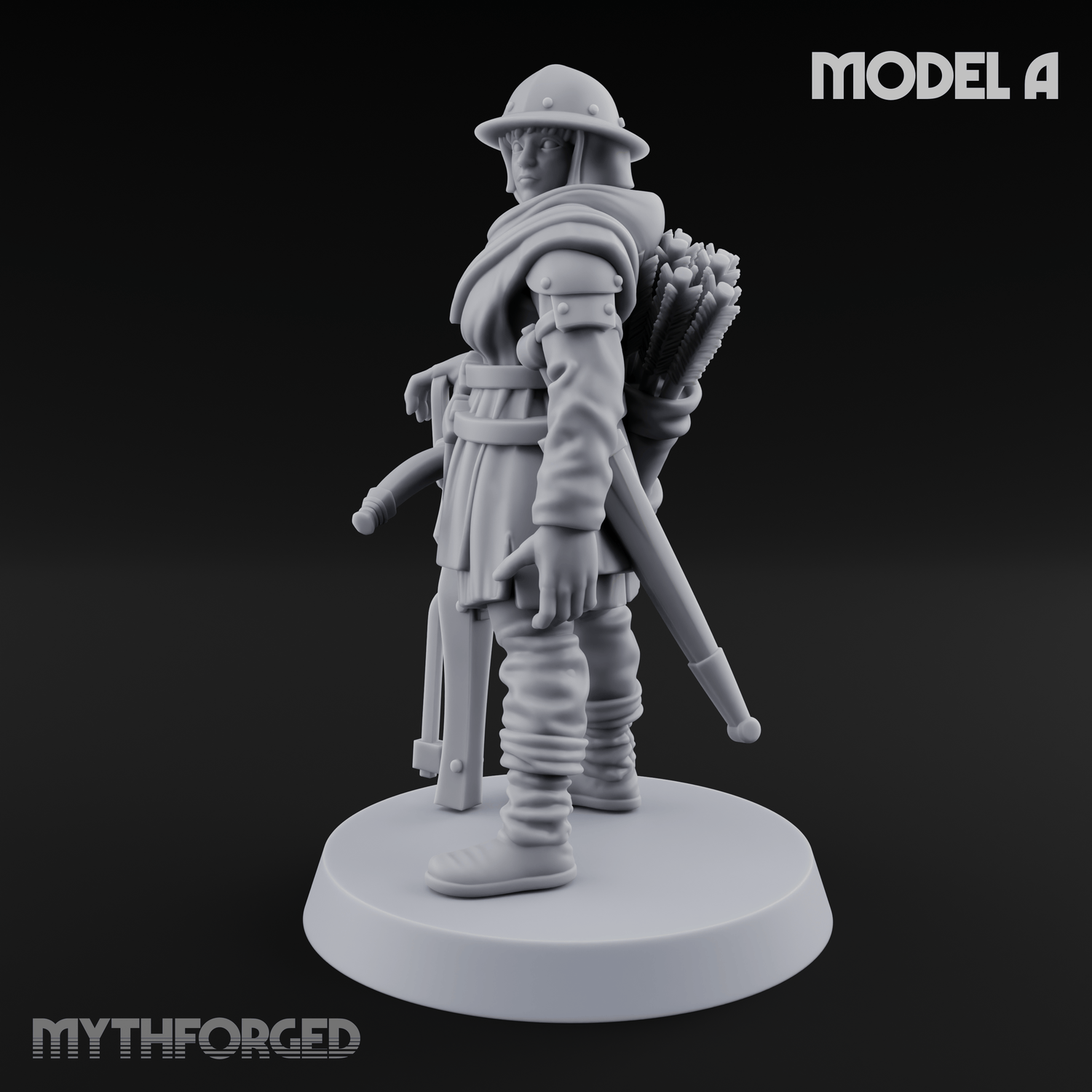 Shouldering The Load Human Crossbowwomen A Miniature for Dungeons and Dragons, Pathfinder or other TTRPGs