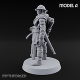 Shouldering The Load Human Crossbowwomen A Miniature for Dungeons and Dragons, Pathfinder or other TTRPGs