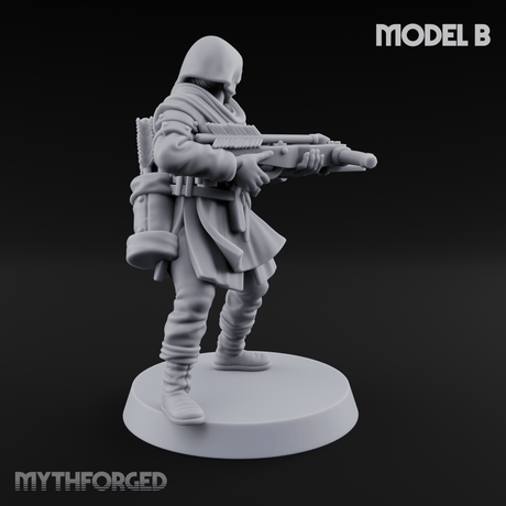 Shouldering The Load Human Crossbowwomen B Miniature for Dungeons and Dragons, Pathfinder or other TTRPGs