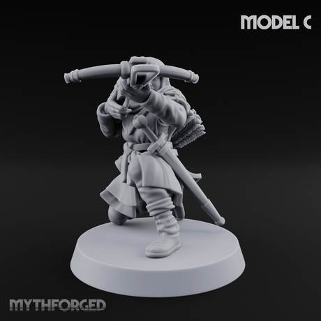 Shouldering The Load Human Crossbowwomen Miniature for Dungeons and Dragons, Pathfinder or other TTRPGs