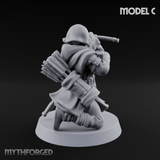 Shouldering The Load Human Crossbowwomen C Miniature for Dungeons and Dragons, Pathfinder or other TTRPGs