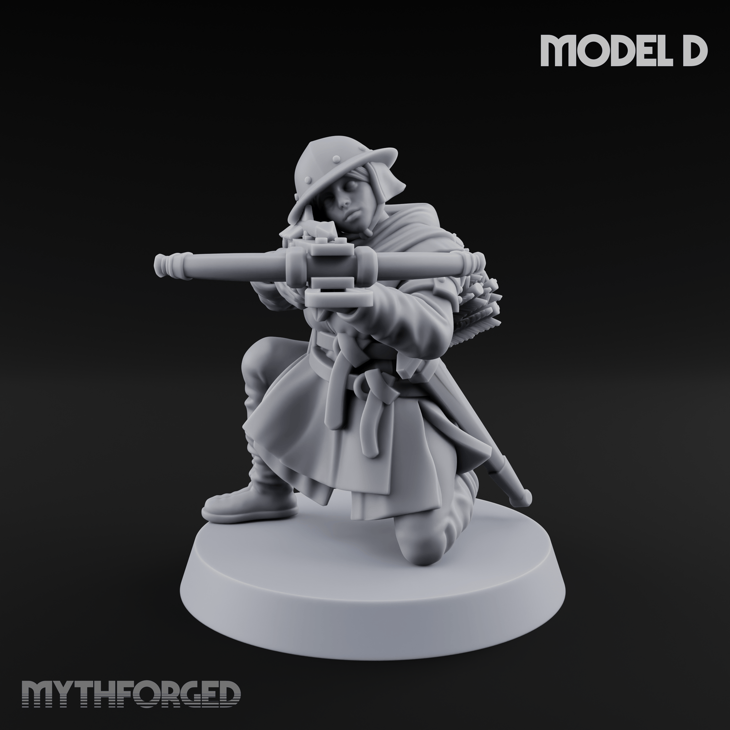 Shouldering The Load Human Crossbowwomen Miniature for Dungeons and Dragons, Pathfinder or other TTRPGs