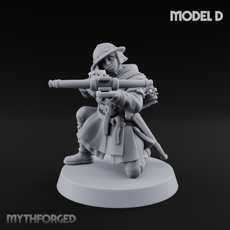 Shouldering The Load Human Crossbowwomen Miniature for Dungeons and Dragons, Pathfinder or other TTRPGs