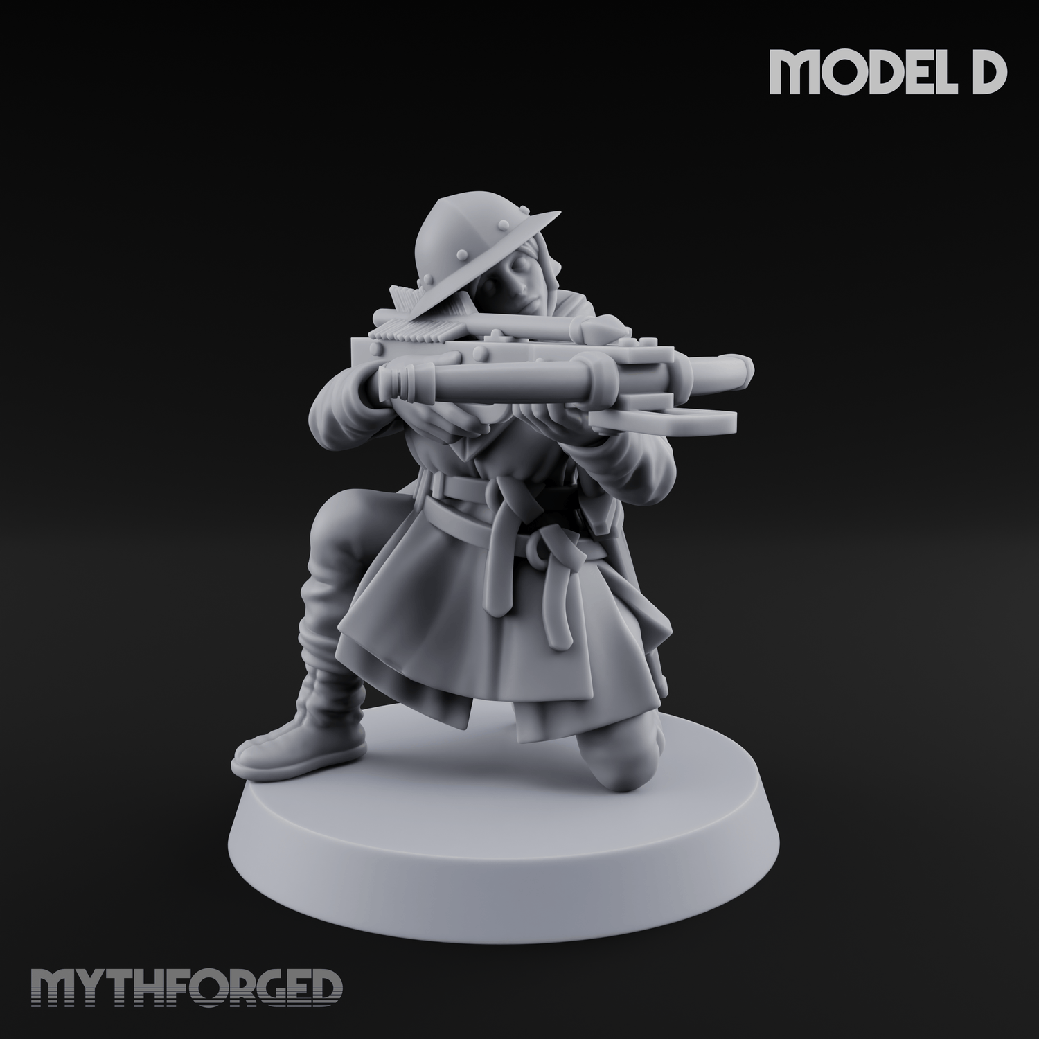 Shouldering The Load Human Crossbowwomen Miniature for Dungeons and Dragons, Pathfinder or other TTRPGs
