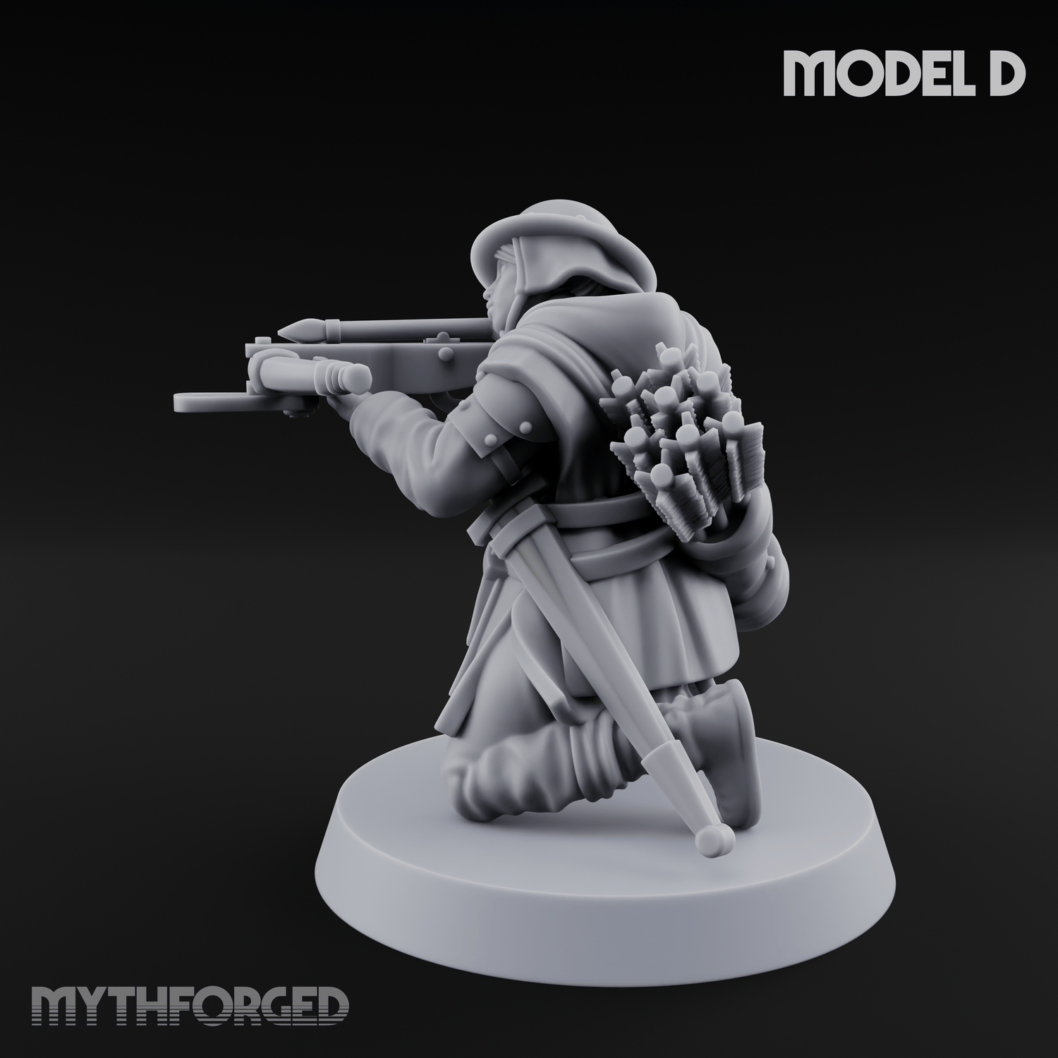 Shouldering The Load Human Crossbowwomen D Miniature for Dungeons and Dragons, Pathfinder or other TTRPGs