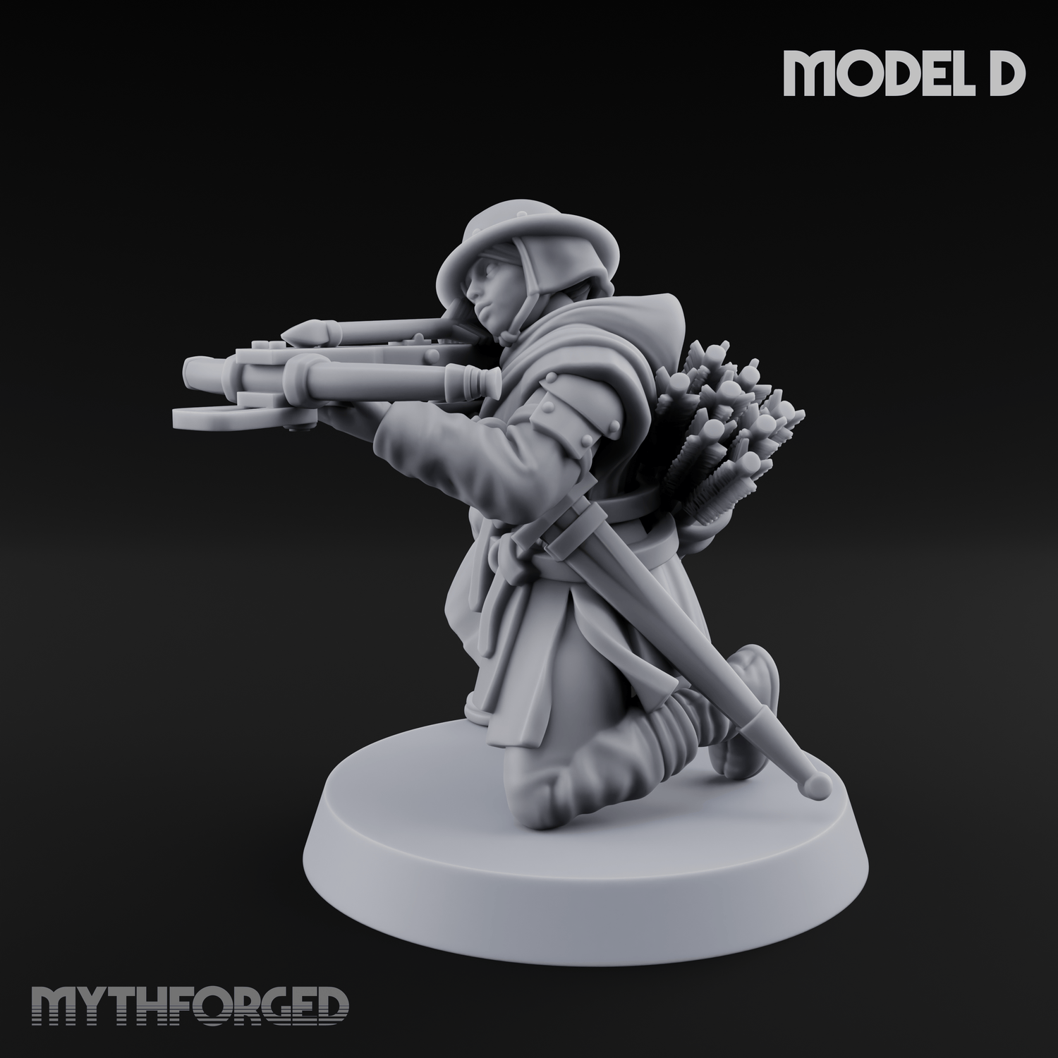 Shouldering The Load Human Crossbowwomen D Miniature for Dungeons and Dragons, Pathfinder or other TTRPGs