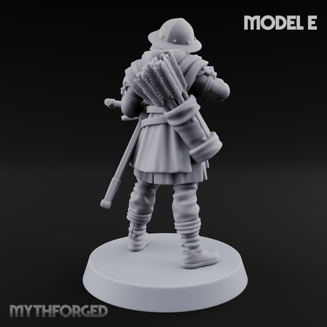 Shouldering The Load Human Crossbowwomen E Miniature for Dungeons and Dragons, Pathfinder or other TTRPGs