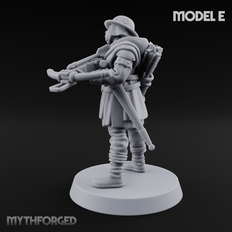 Shouldering The Load Human Crossbowwomen E Miniature for Dungeons and Dragons, Pathfinder or other TTRPGs