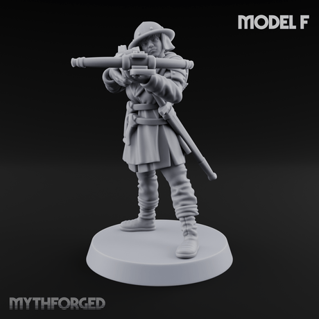 Shouldering The Load Human Crossbowwomen Miniature for Dungeons and Dragons, Pathfinder or other TTRPGs