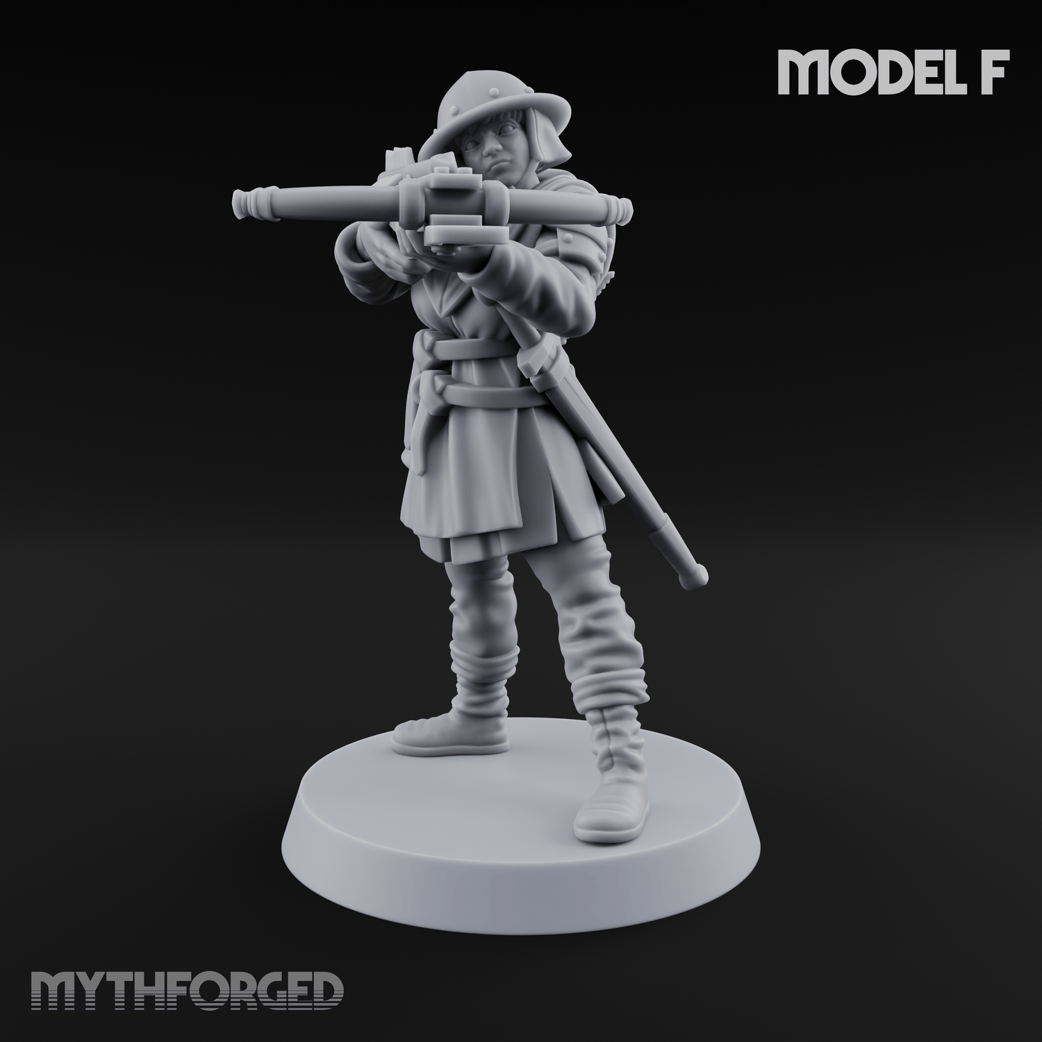 Shouldering The Load Human Crossbowwomen F Miniature for Dungeons and Dragons, Pathfinder or other TTRPGs