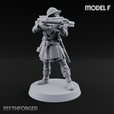 Shouldering The Load Human Crossbowwomen Miniature for Dungeons and Dragons, Pathfinder or other TTRPGs