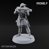 Shouldering The Load Human Crossbowwomen F Miniature for Dungeons and Dragons, Pathfinder or other TTRPGs