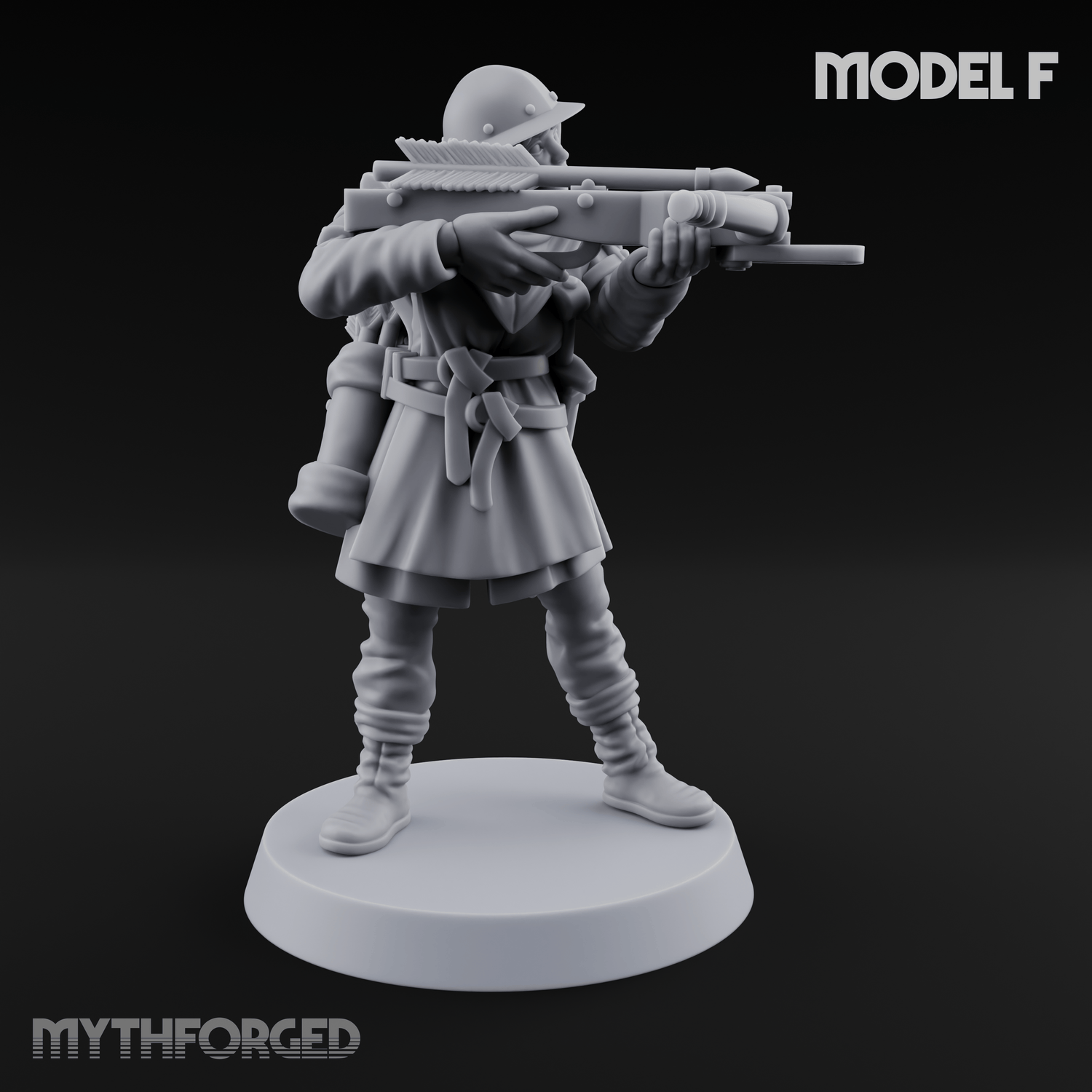 Shouldering The Load Human Crossbowwomen F Miniature for Dungeons and Dragons, Pathfinder or other TTRPGs