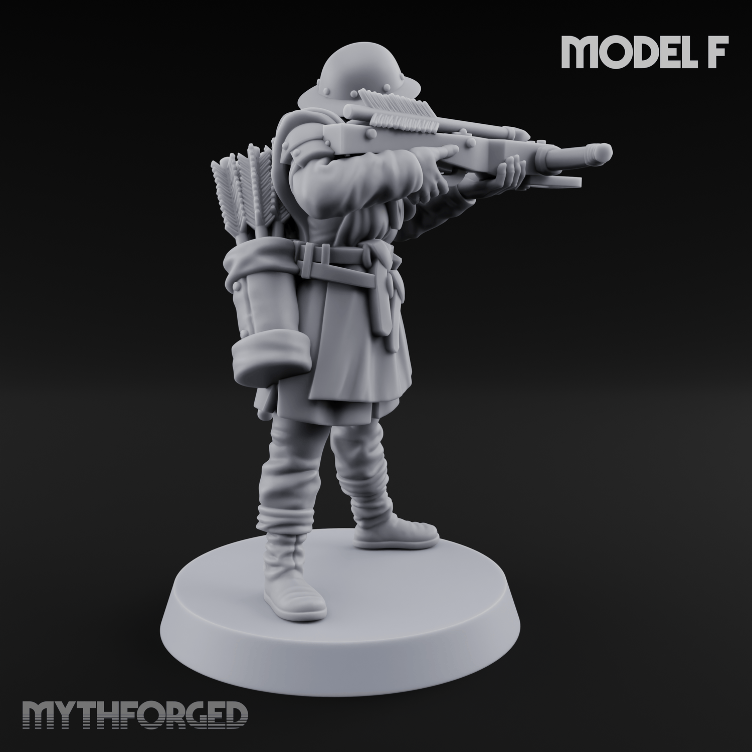 Shouldering The Load Human Crossbowwomen F Miniature for Dungeons and Dragons, Pathfinder or other TTRPGs