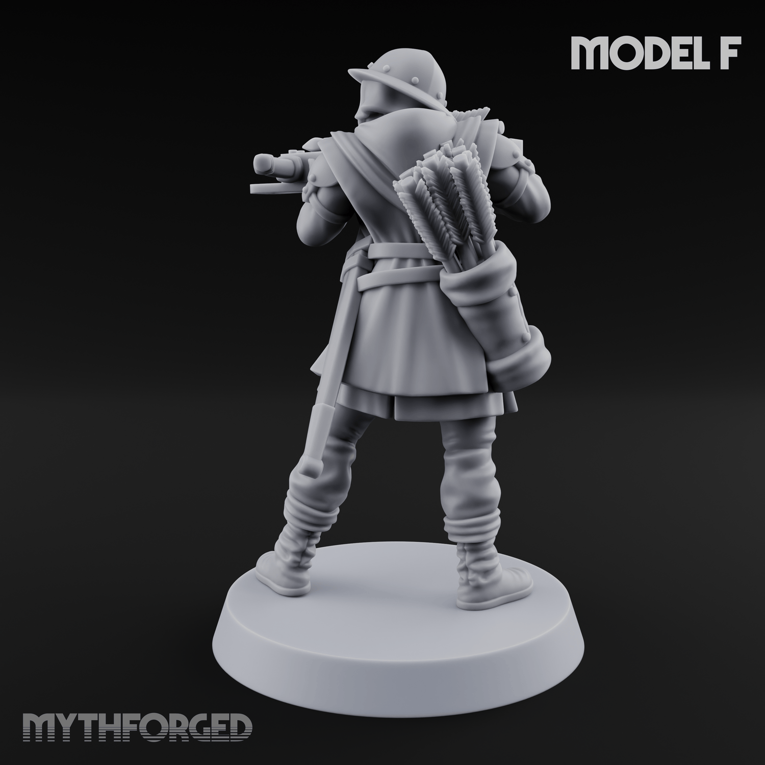 Shouldering The Load Human Crossbowwomen F Miniature for Dungeons and Dragons, Pathfinder or other TTRPGs