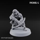 Shouldering The Load Human Crossbowwomen G Miniature for Dungeons and Dragons, Pathfinder or other TTRPGs