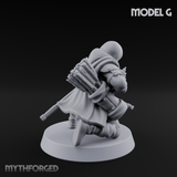 Shouldering The Load Human Crossbowwomen G Miniature for Dungeons and Dragons, Pathfinder or other TTRPGs