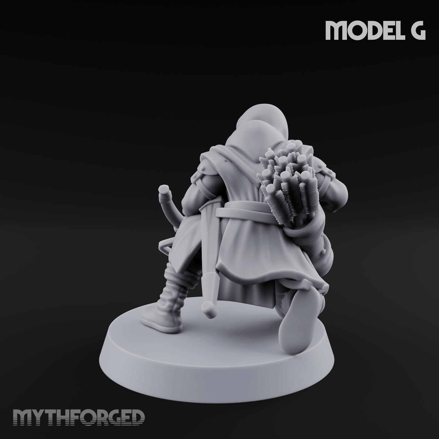 Shouldering The Load Human Crossbowwomen G Miniature for Dungeons and Dragons, Pathfinder or other TTRPGs