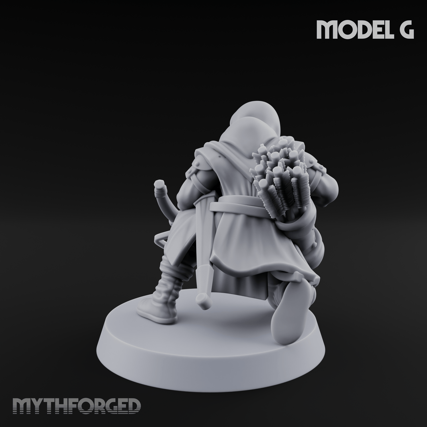 Shouldering The Load Human Crossbowwomen G Miniature for Dungeons and Dragons, Pathfinder or other TTRPGs