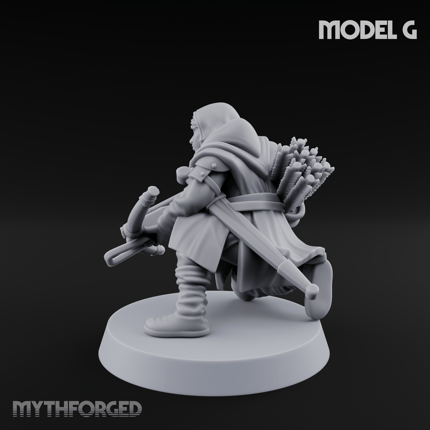 Shouldering The Load Human Crossbowwomen G Miniature for Dungeons and Dragons, Pathfinder or other TTRPGs